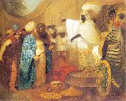 Franciszek Smuglewicz Ethiopian king meeting ambasadors of Persia Spain oil painting artist